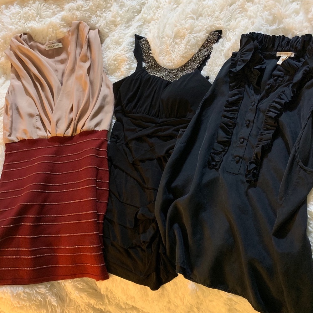 Dresses: Arden B, City Triangles&JCREW silk tunic